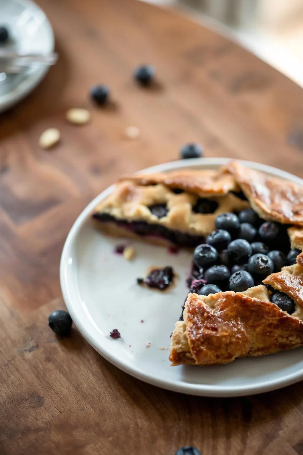 Rustic Blueberry Cornmeal Galette