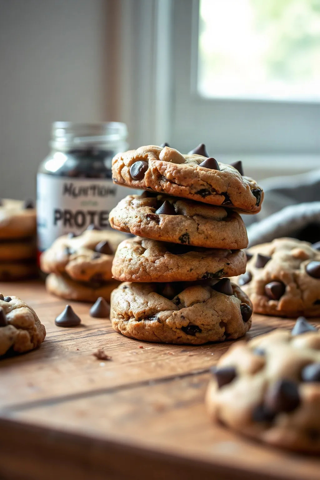 Whey Protein Chocolate Chip Cookies