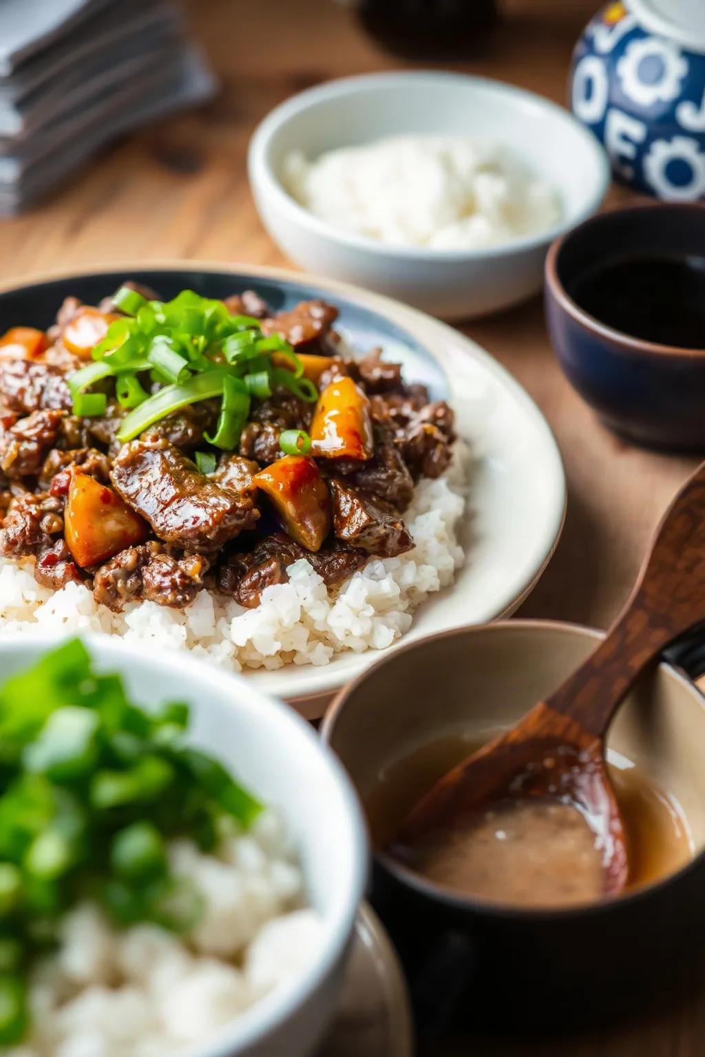 Teriyaki Ground Beef Skillet