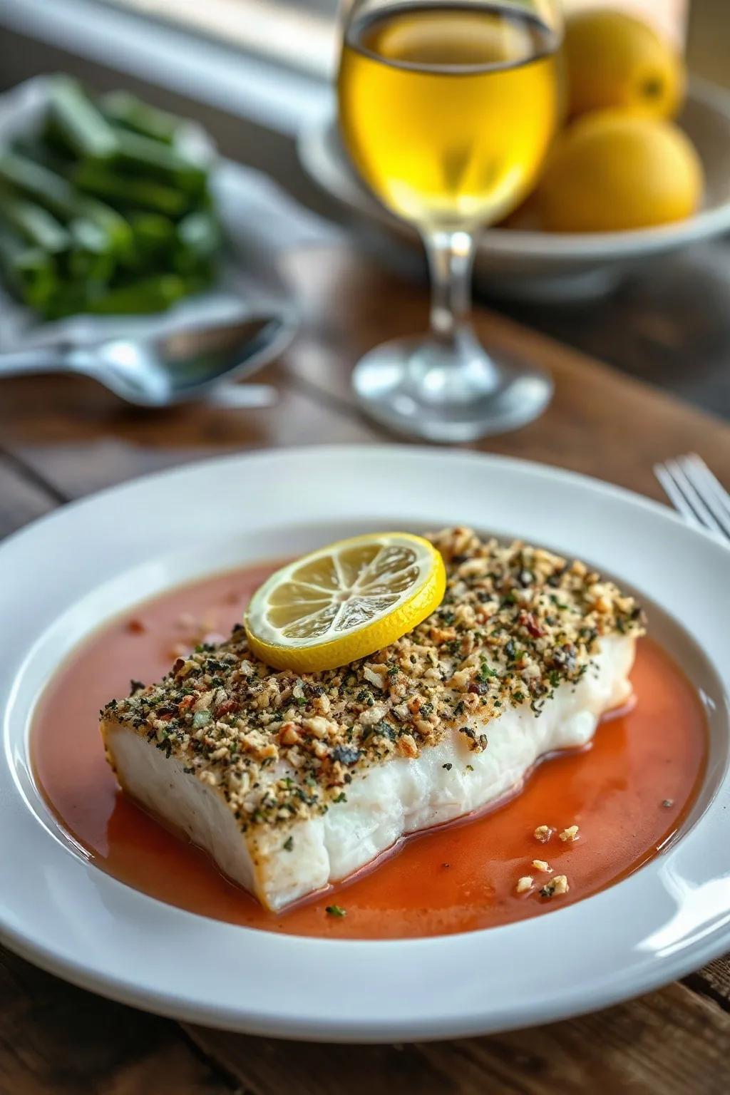 Heavenly Halibut with Lemon Herb Crust
