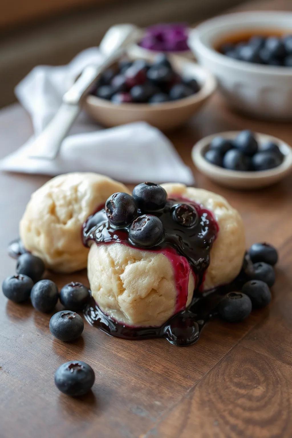 Bertha's Blueberry Dumplings