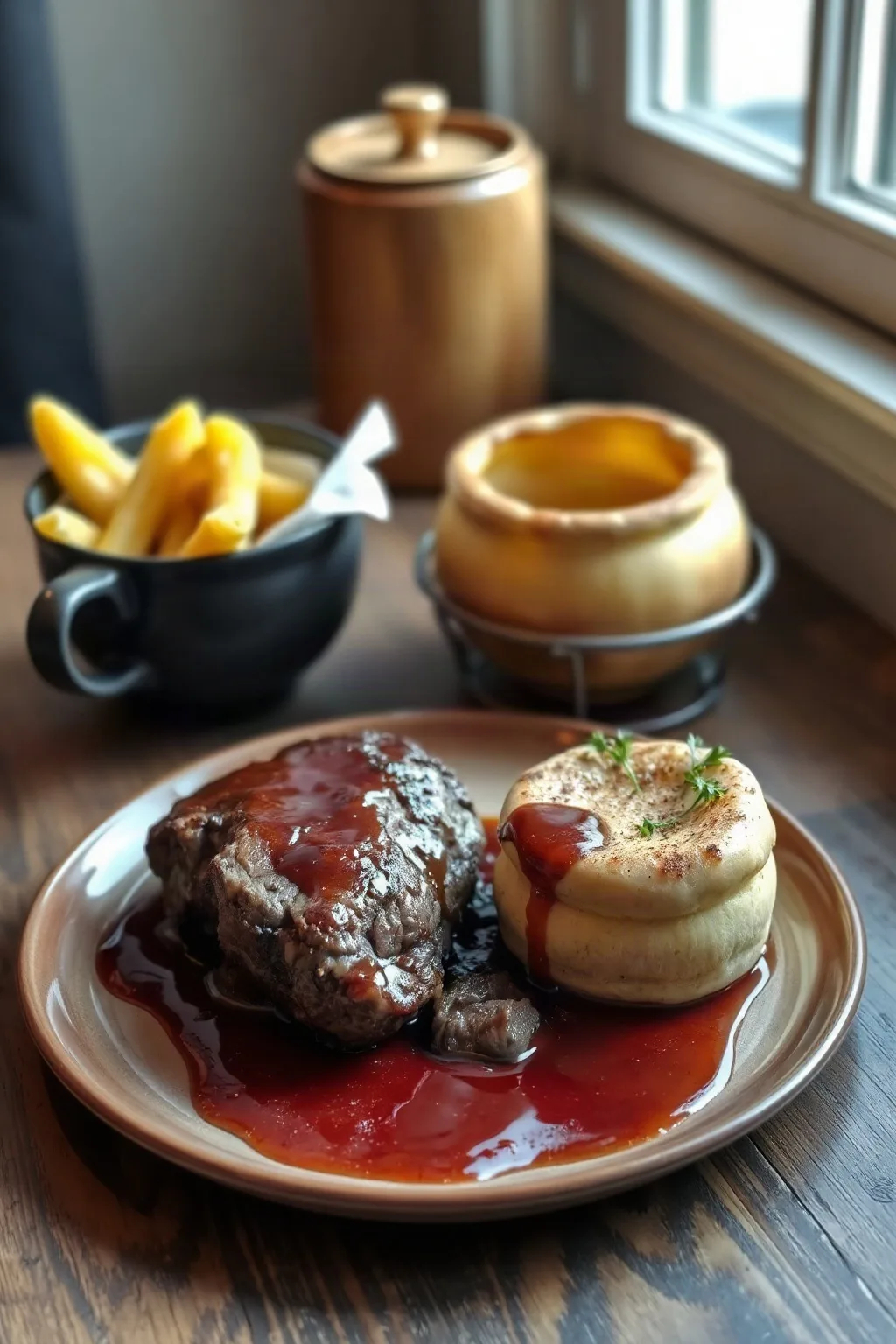 Prime Rib Au Jus with Yorkshire Pudding
