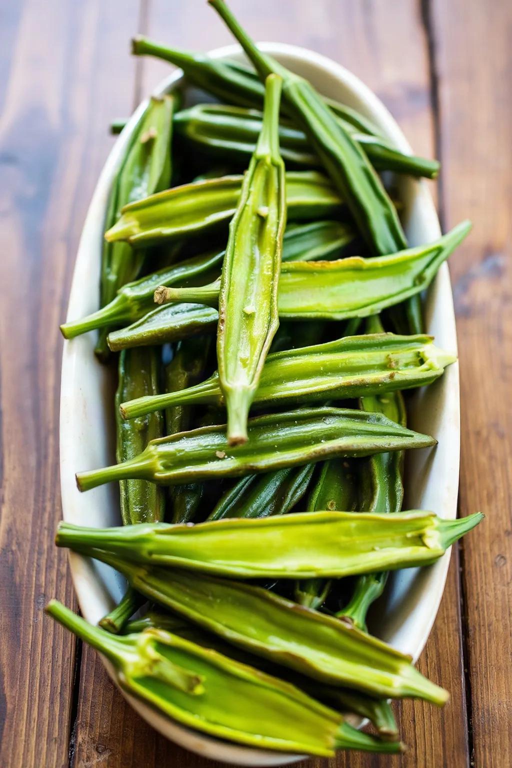 Super Easy Oven Roasted Okra