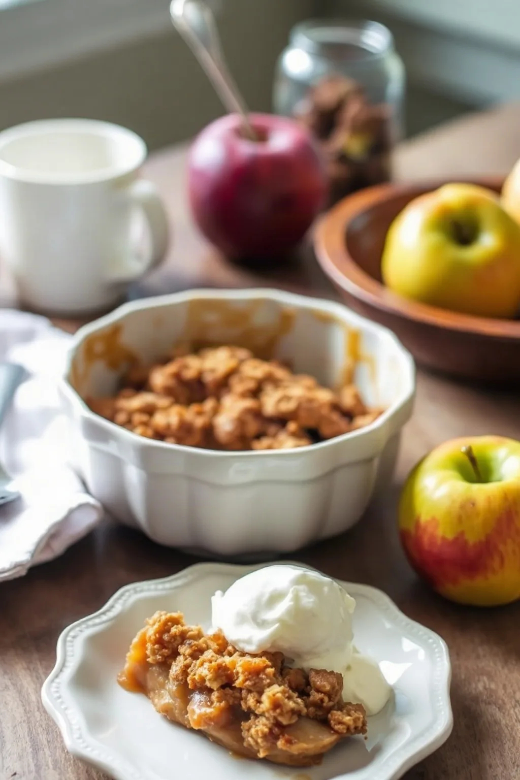 Crumble de Manzana Fácil con Relleno de Tarta