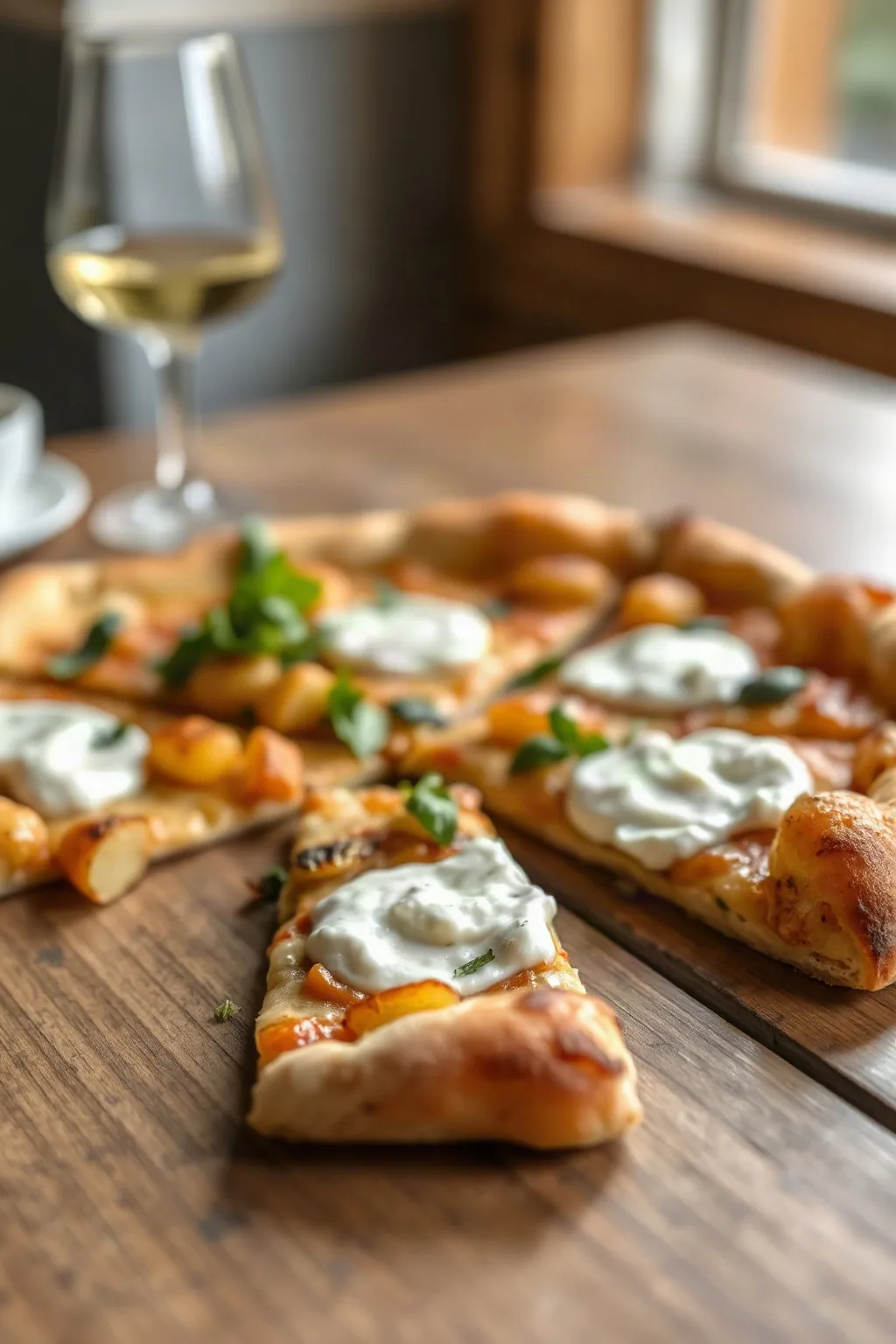 Pizza Blanche et Dorée à la Ricotta Crémeuse