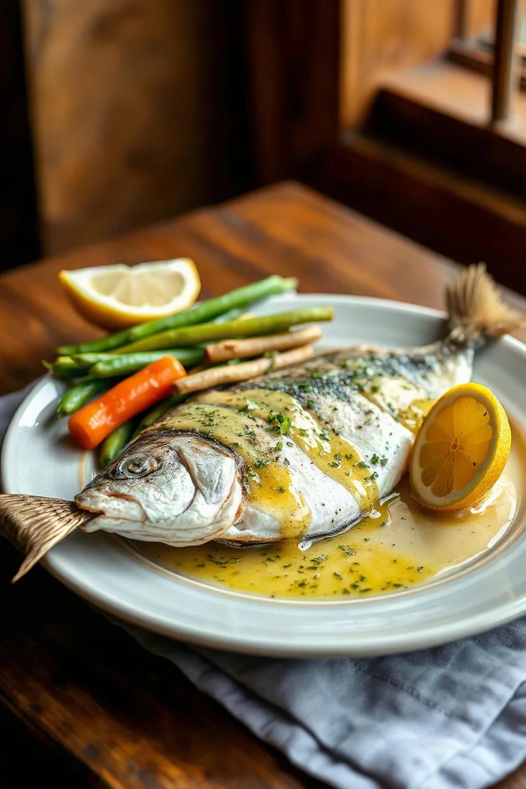 Doré Canadien avec Sauce Citron et Herbes