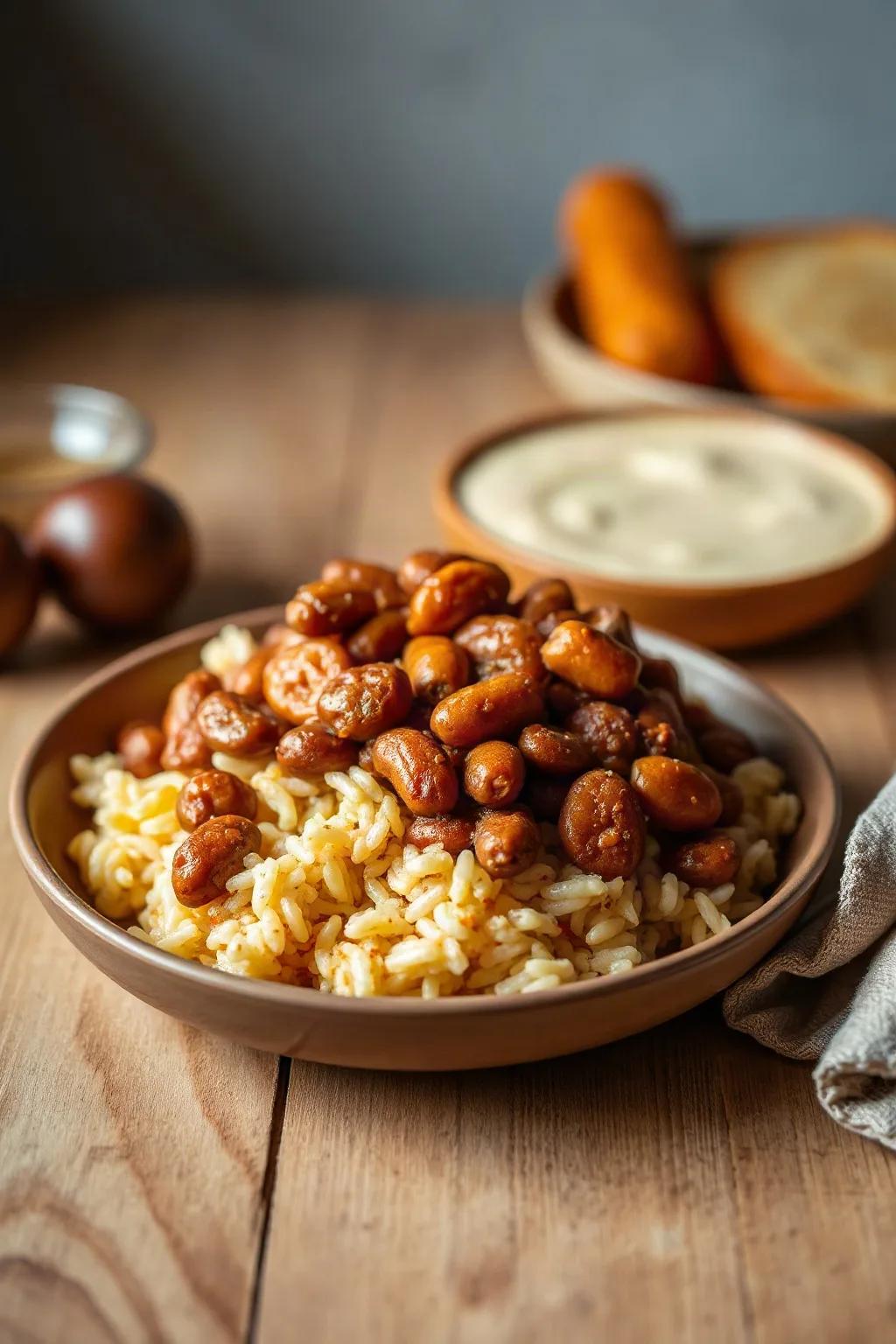 Portuguese Chourico Beans and Rice