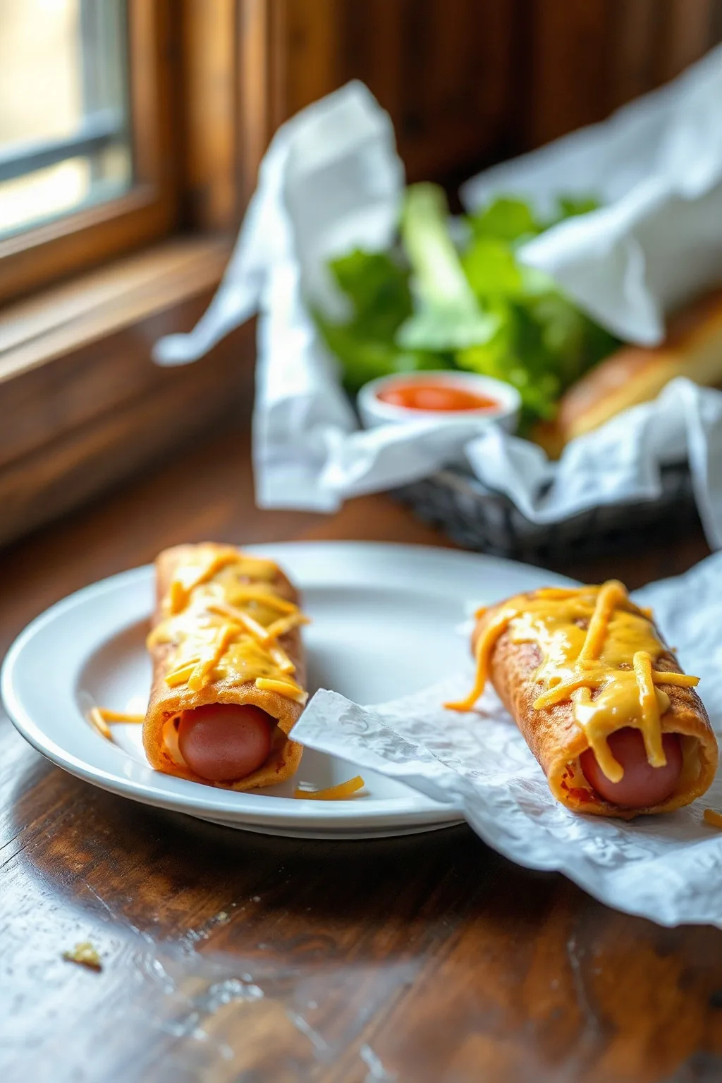 Roulés de Hot Dogs au Fromage