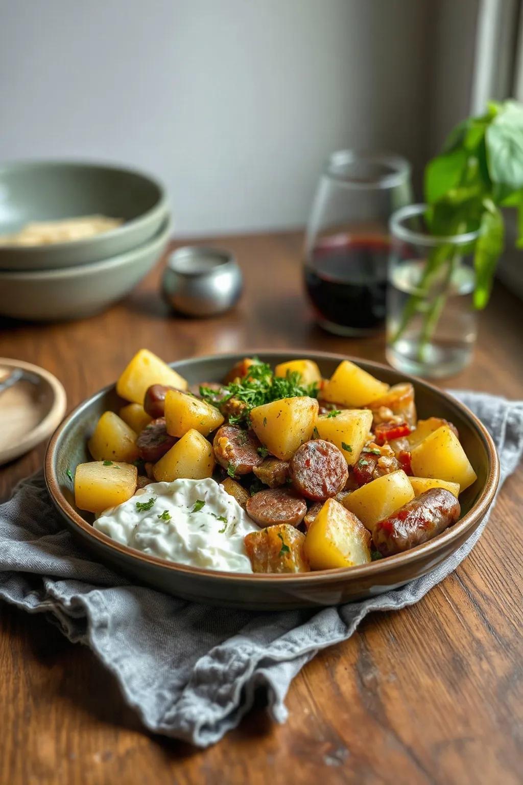 Easy Dinner Hash with Potatoes and Sausage