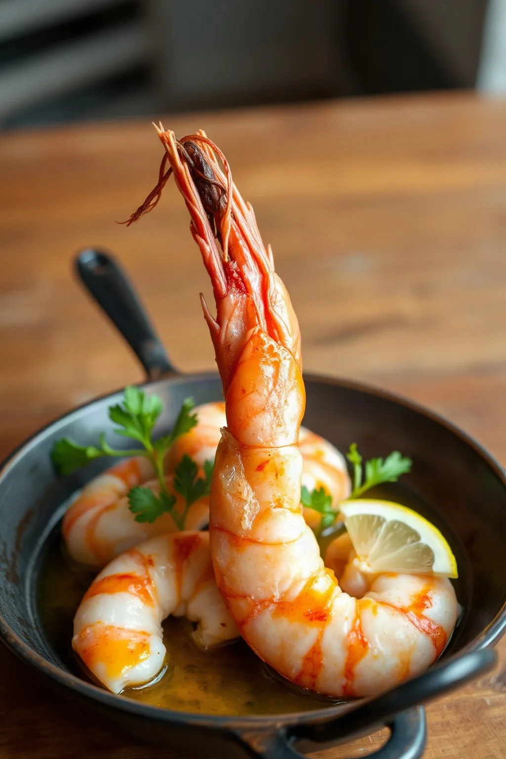 Crevettes portugaises à l'ail et au citron