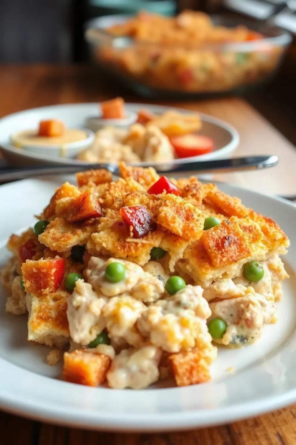Cazuela de Pollo con Copos Crujientes