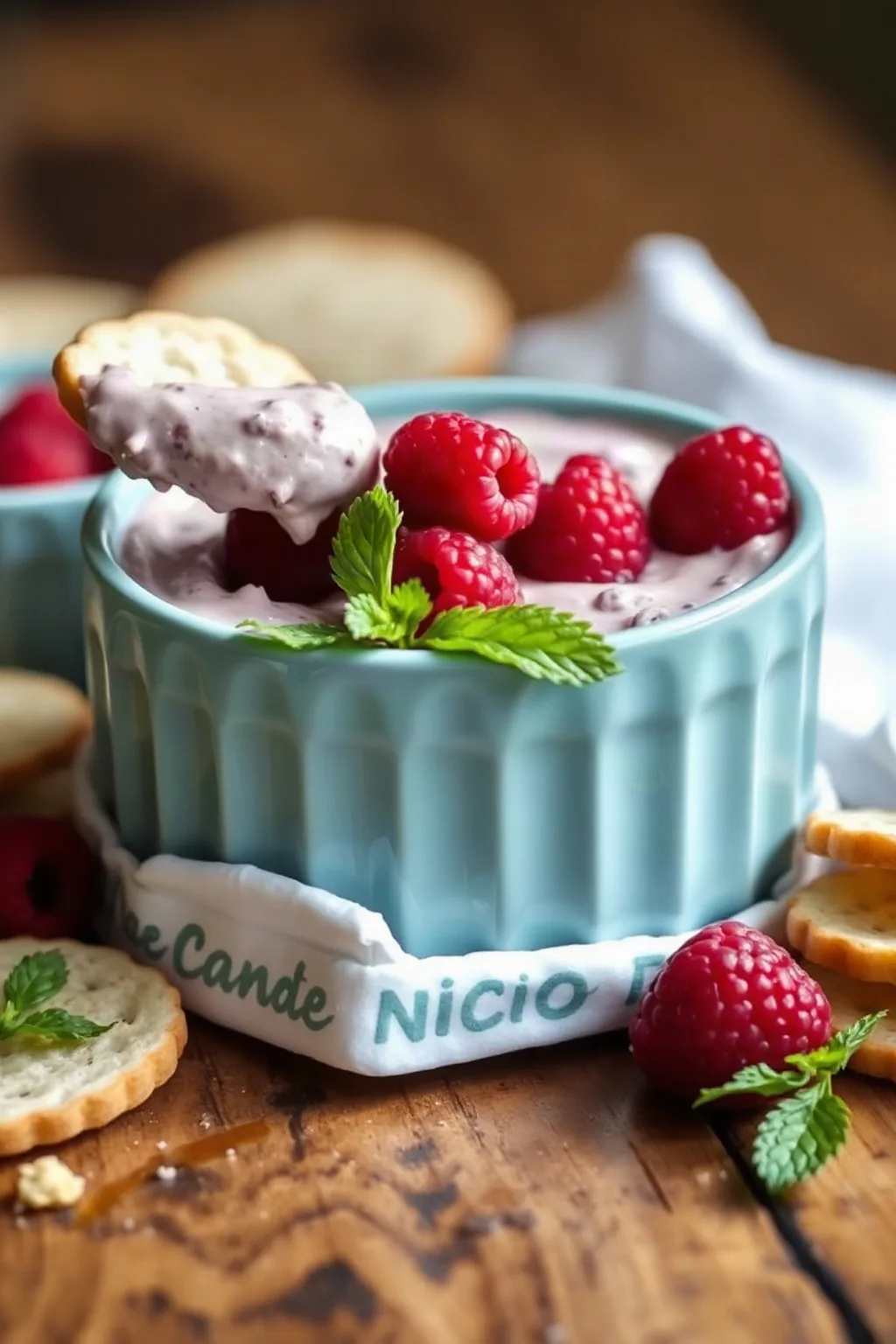 Délicieuse Trempette aux Framboises pour Baby Shower