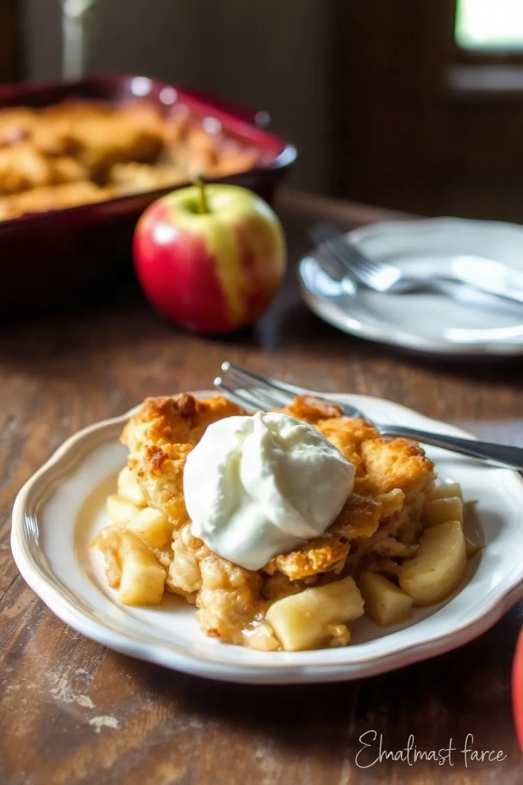 Gramma's Apple Bread Pudding