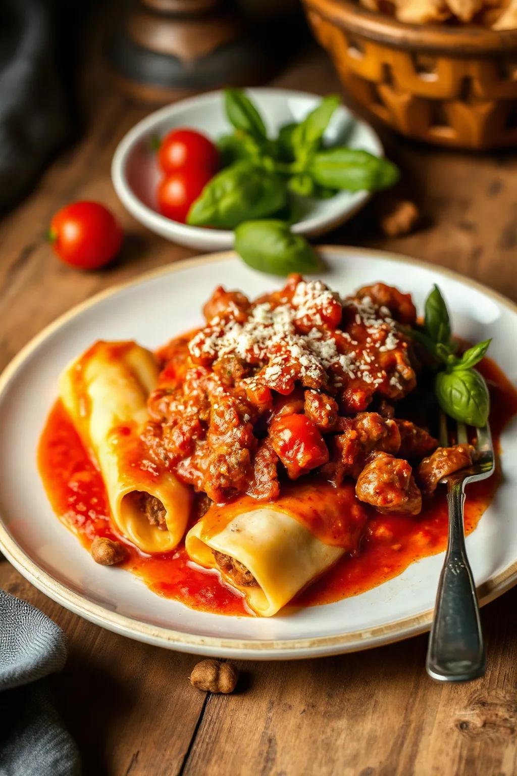 Manicotti Farcis à la Viande
