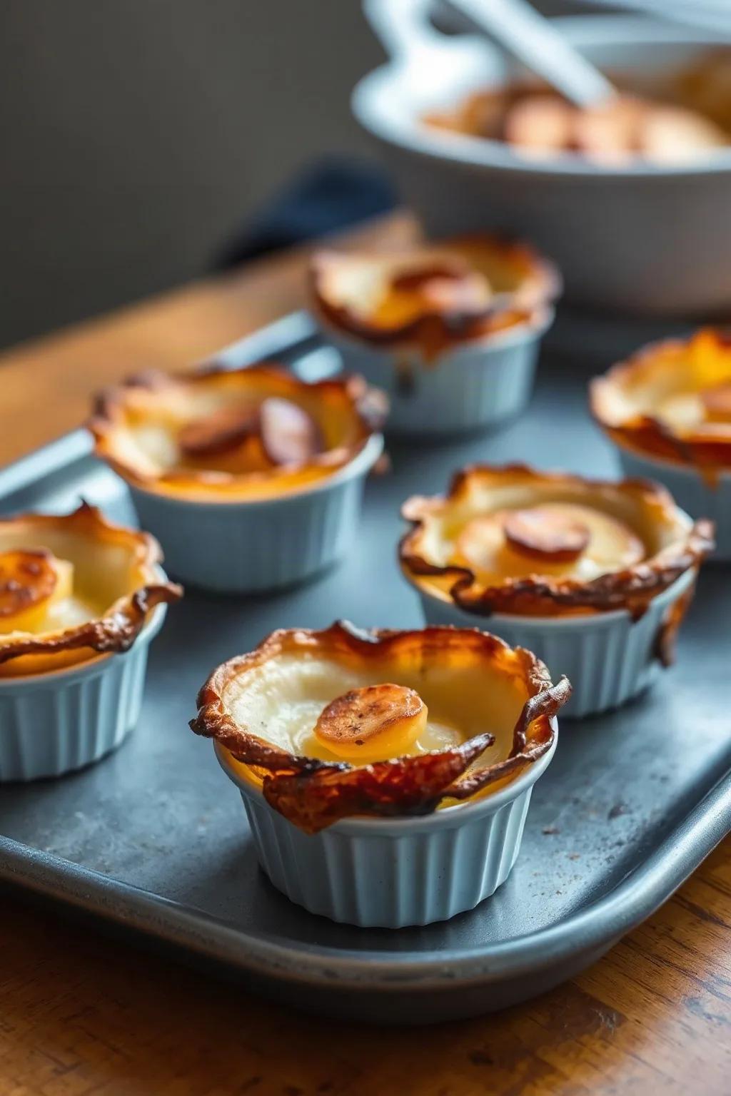 Gratín de Papas en Molde de Muffin