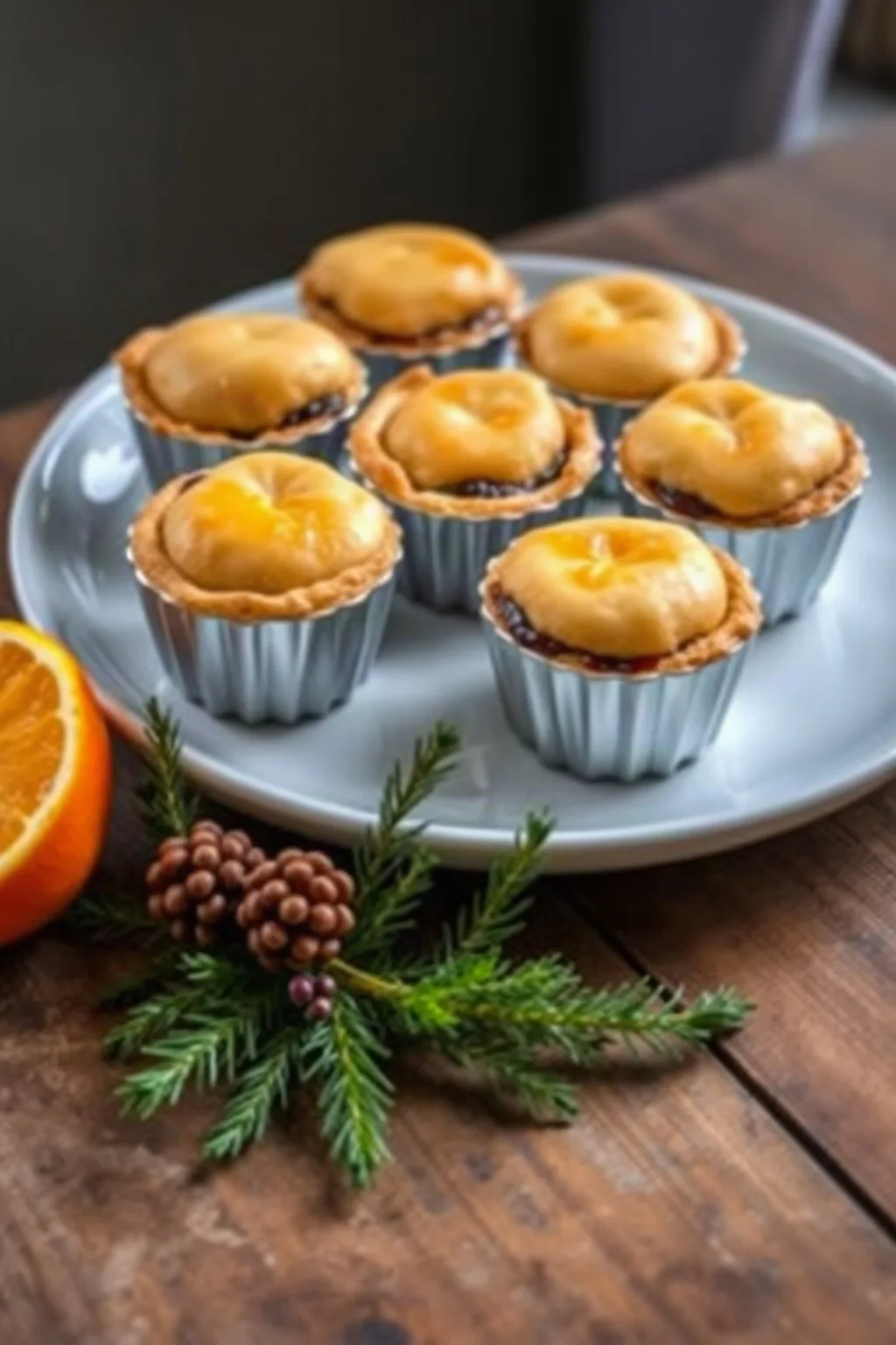 Mini Pies de Naranja con Relleno de Frutas