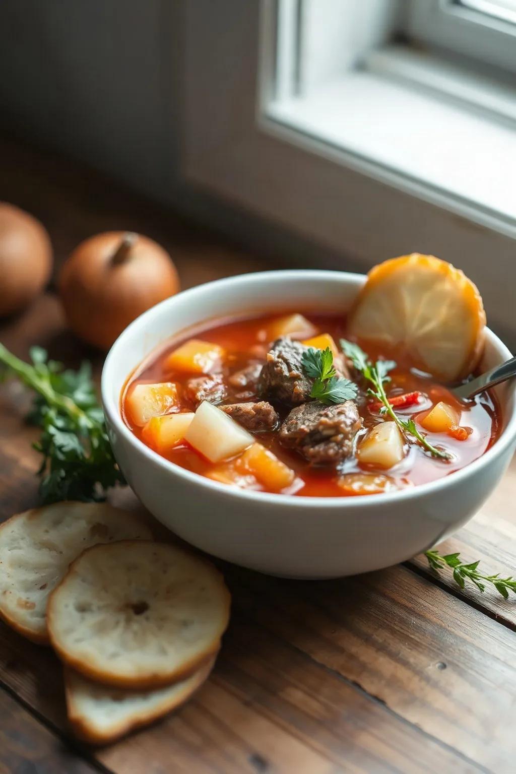 Hearty Cabbage Borscht Mennonite Soup