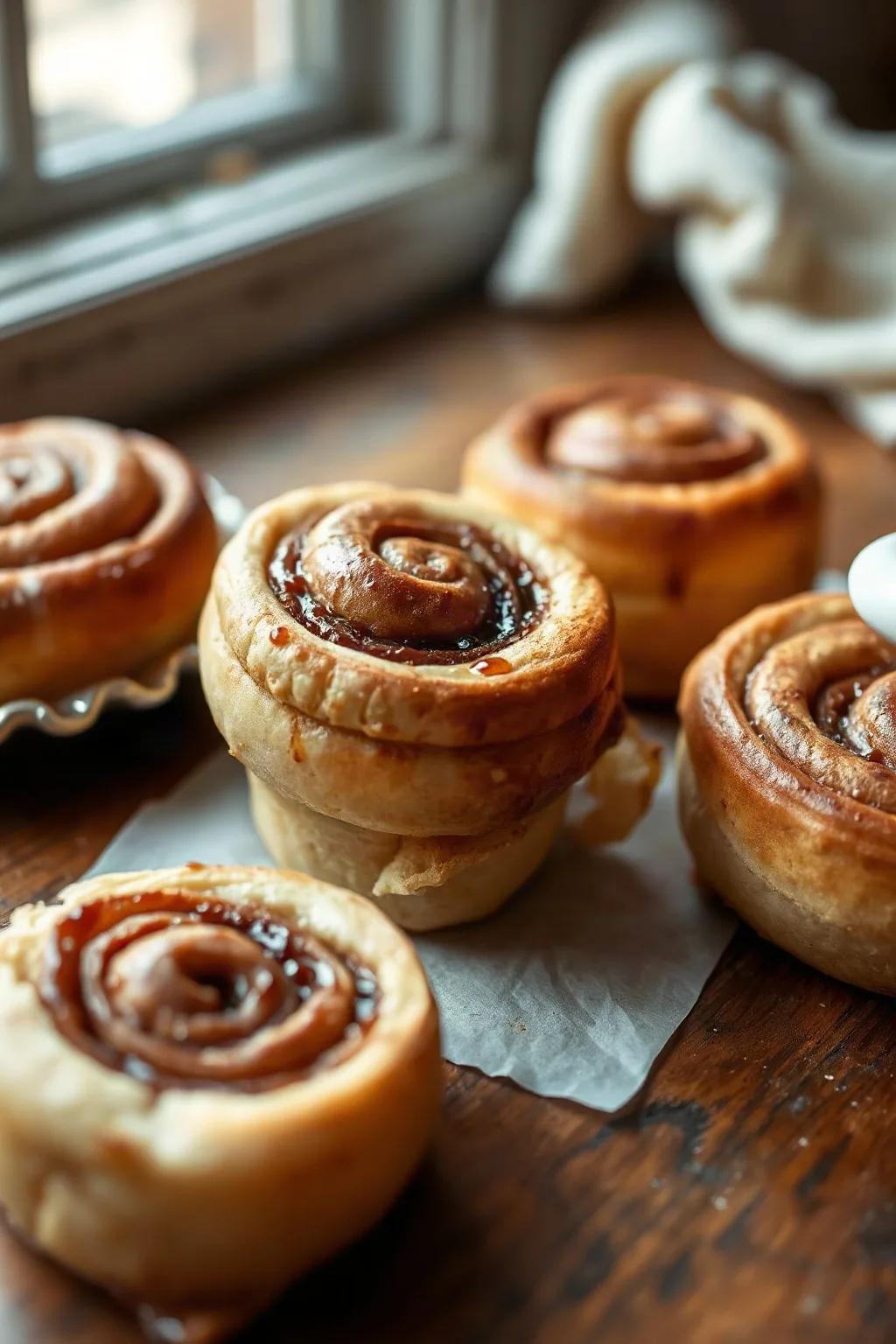Roulés à la cannelle avec pâte à tarte: Une douceur rapide