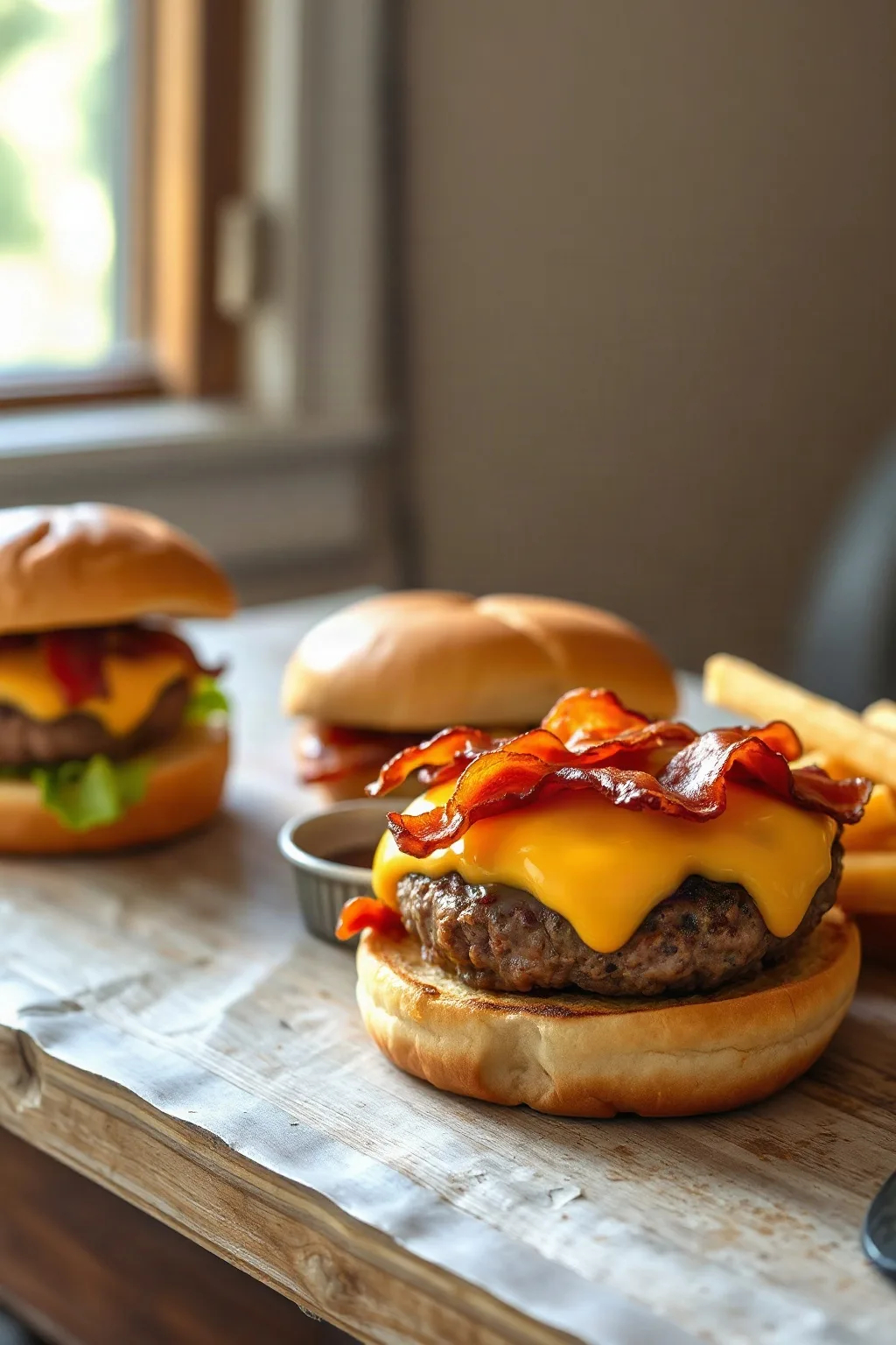 Ultimate Cheddar Bacon Hamburgers