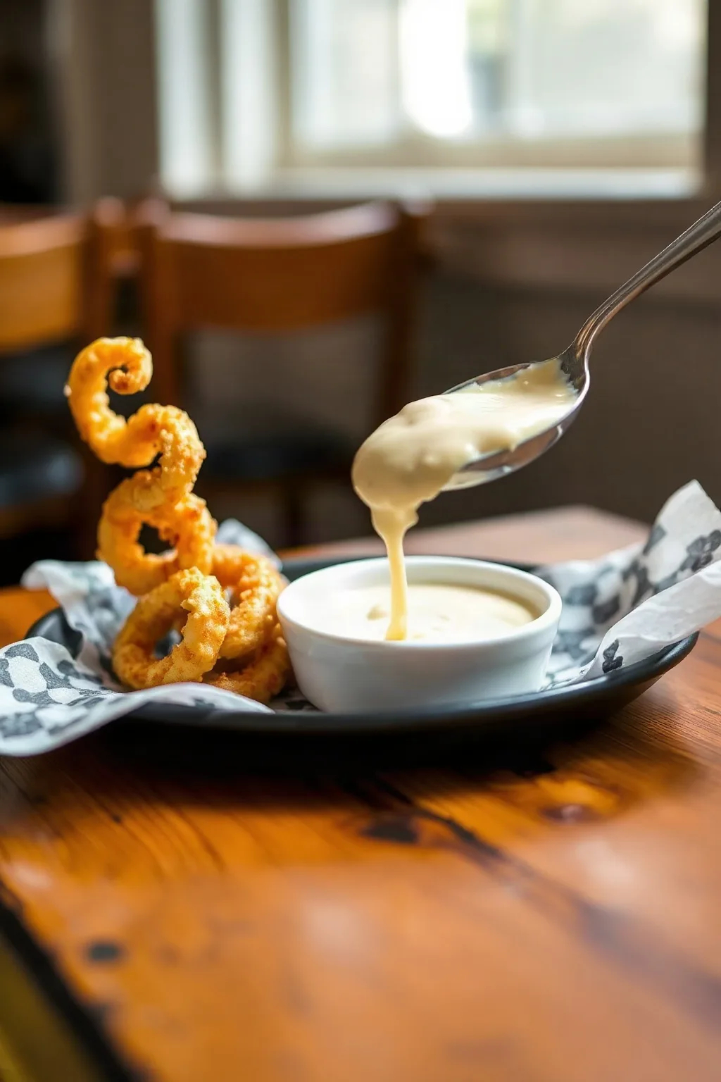 Crispy Air Fryer Calamari with Lemon Aioli