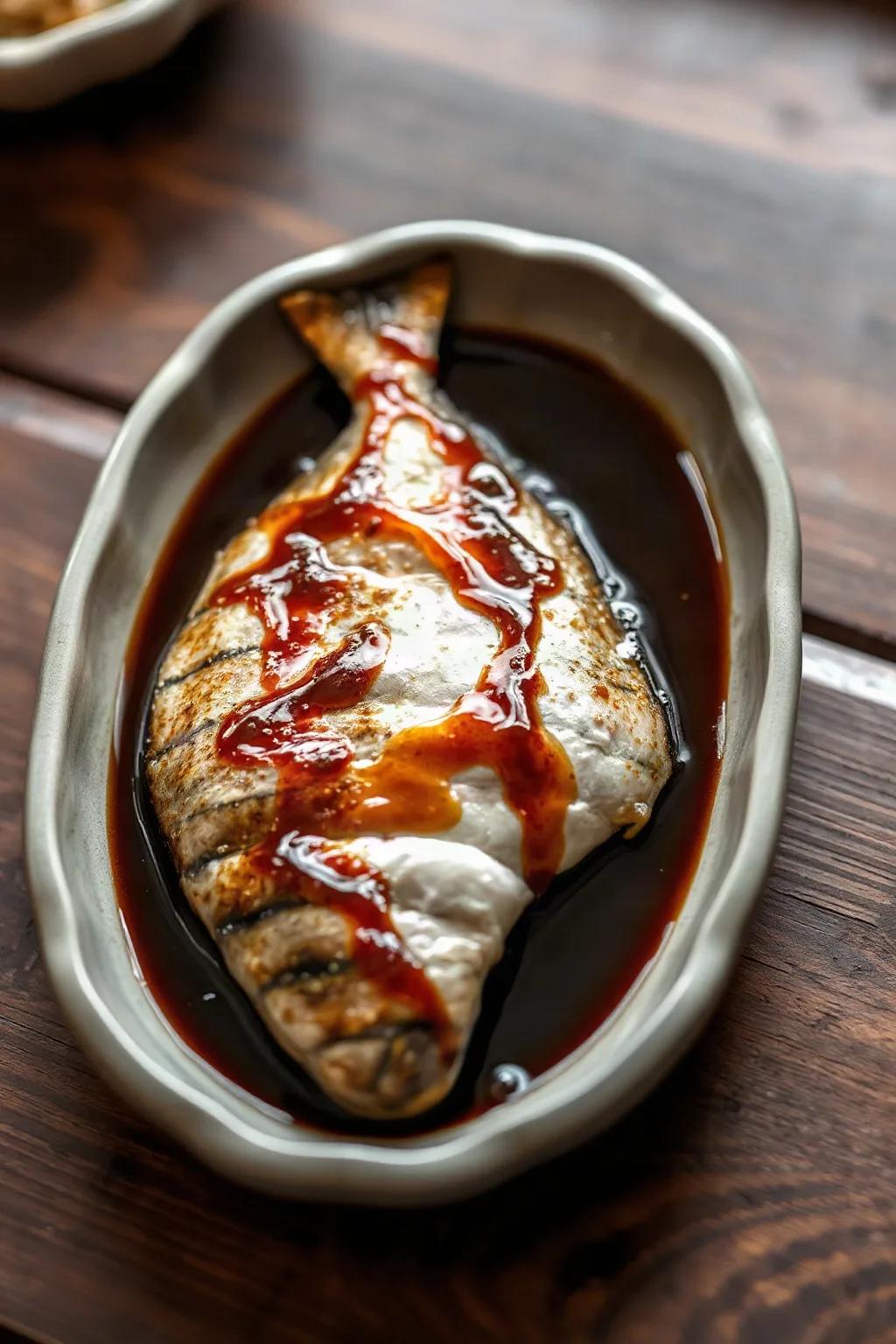 Japanese Broiled Mackerel with Soy Glaze