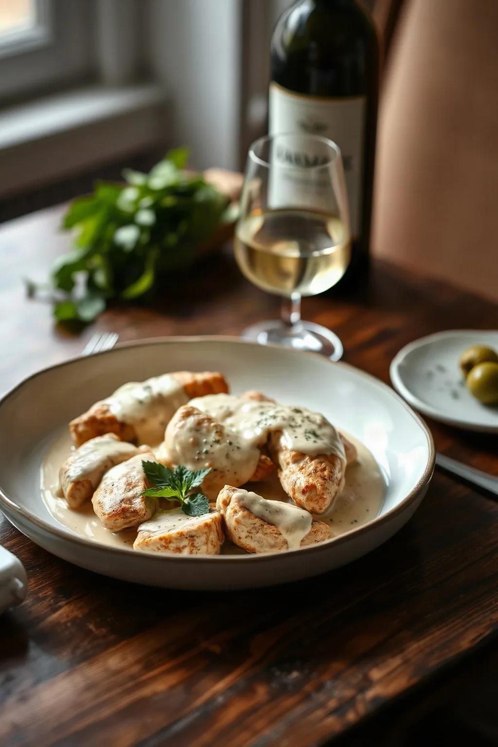 Elegant Chicken with Creamy White Wine Sauce