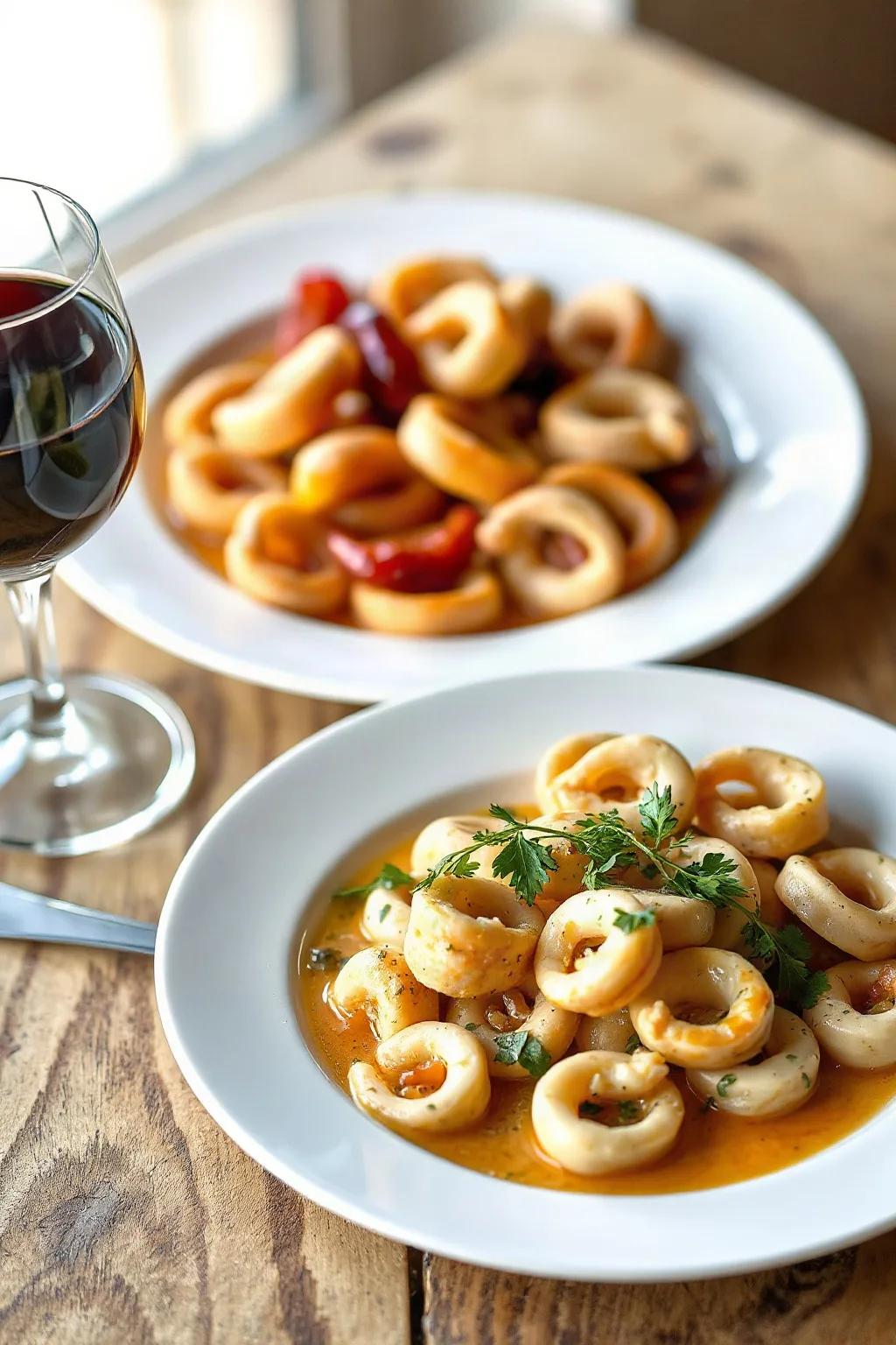 Creamy White Wine Calamari Delight