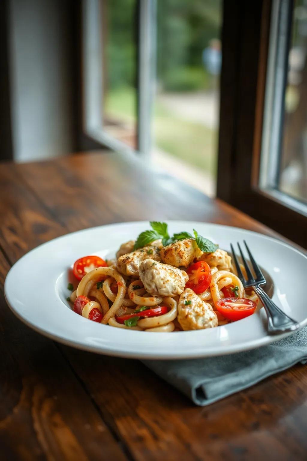Primavera de Pollo y Pasta