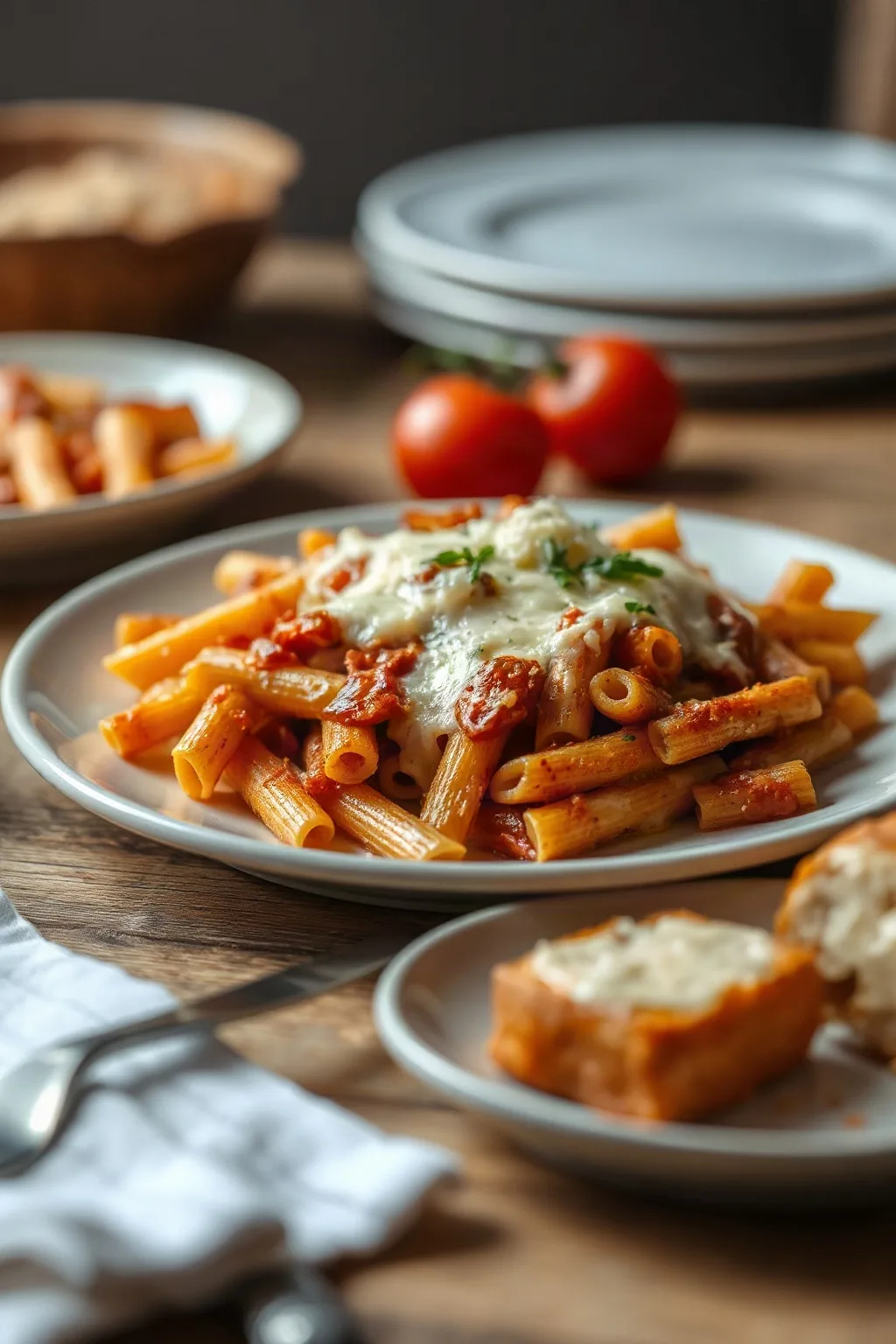 Classic Baked Penne with Cheese