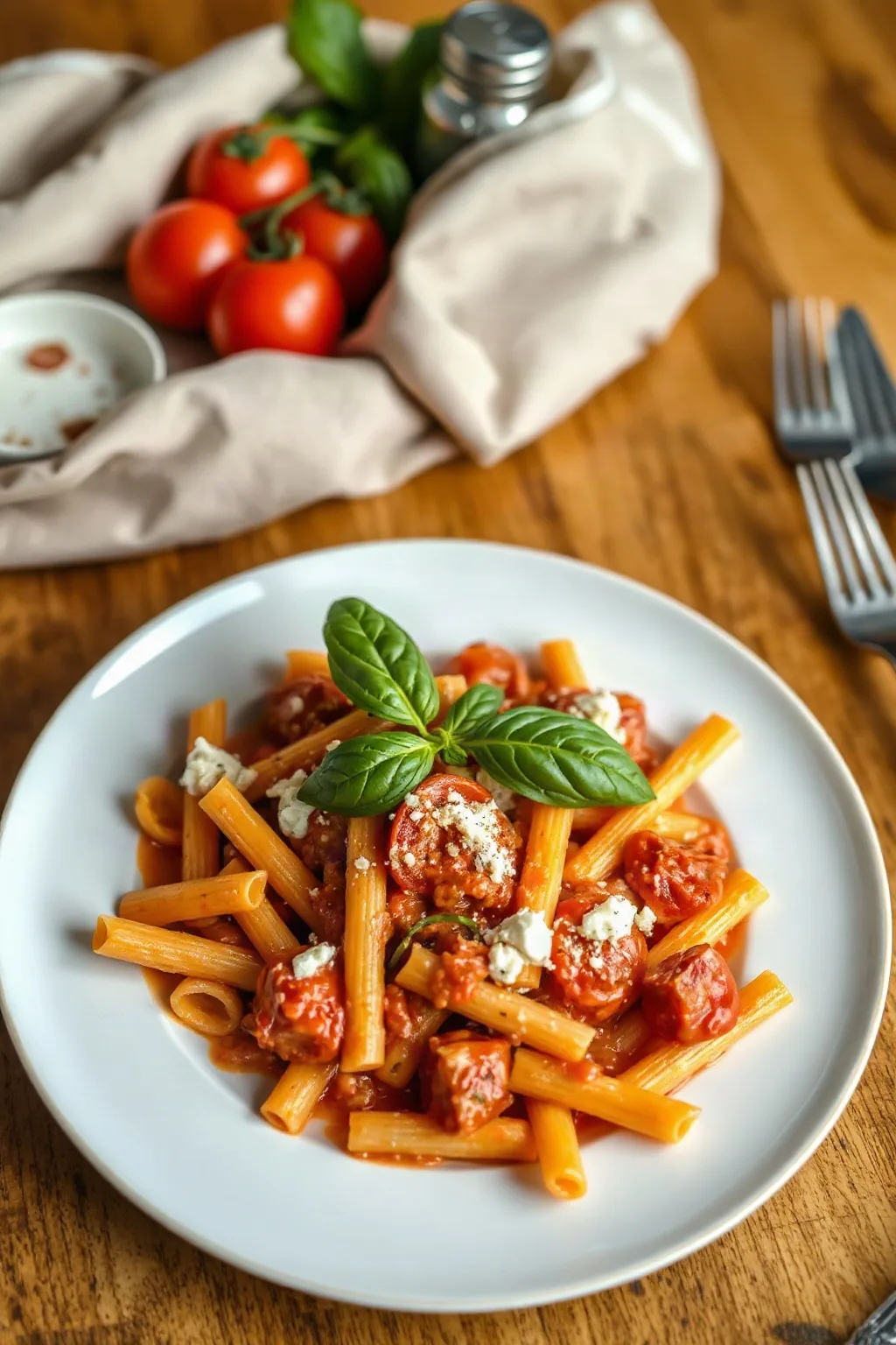 Fast Creamy Tomato Penne