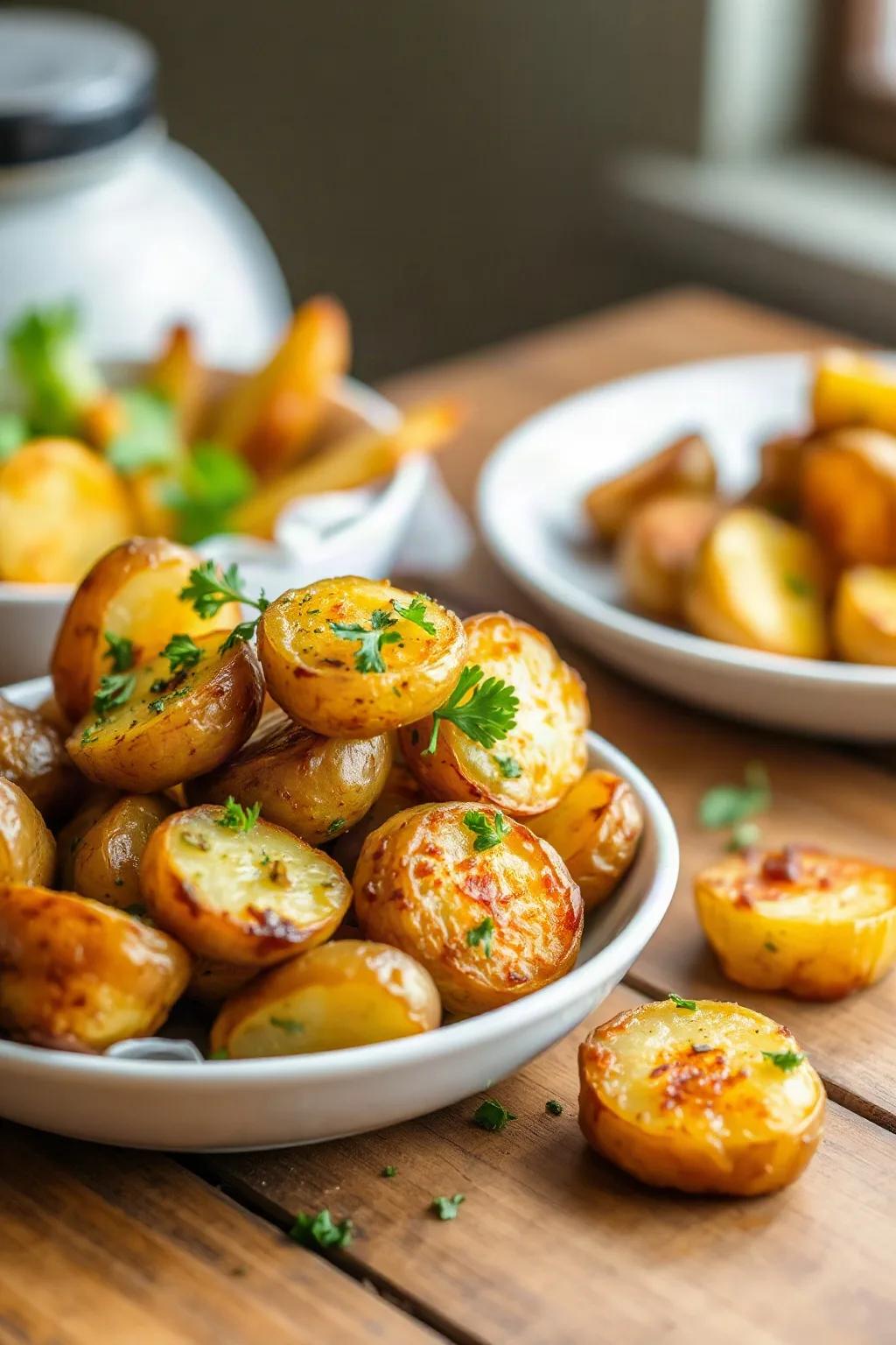 Papas Cambray al Ajo y Perejil en Freidora de Aire