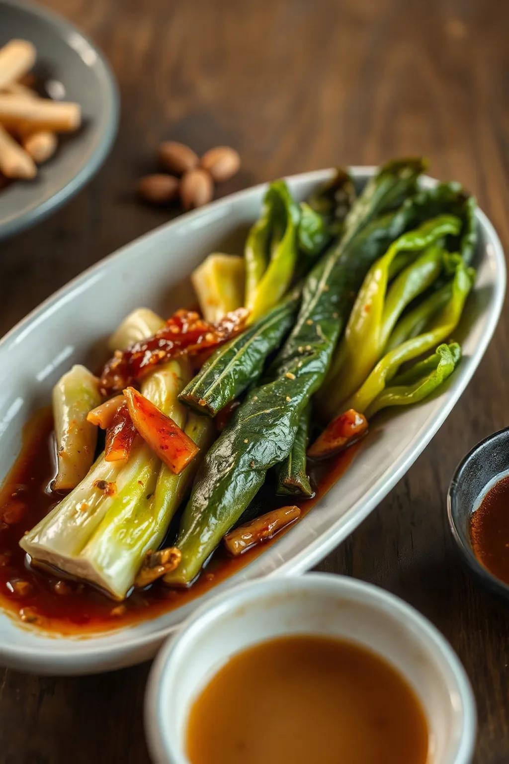 Bok Choy Épicé à la Sauce à l'Ail