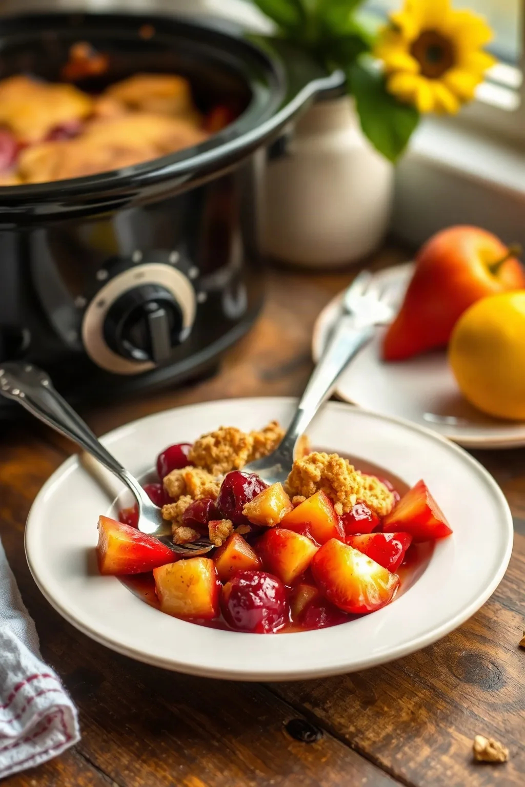 Cobbler de Frutas en Olla de Cocción Lenta
