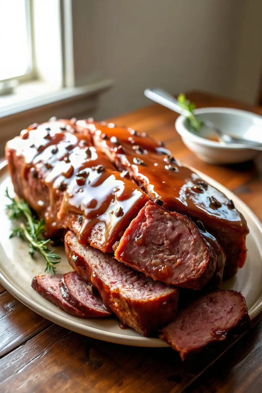 Spiced Ham Loaf with Maple Glaze