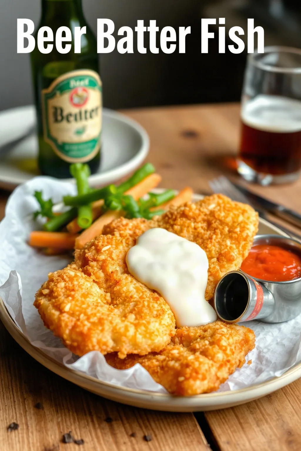 Poisson à la pâte à bière: croustillant et délicieux