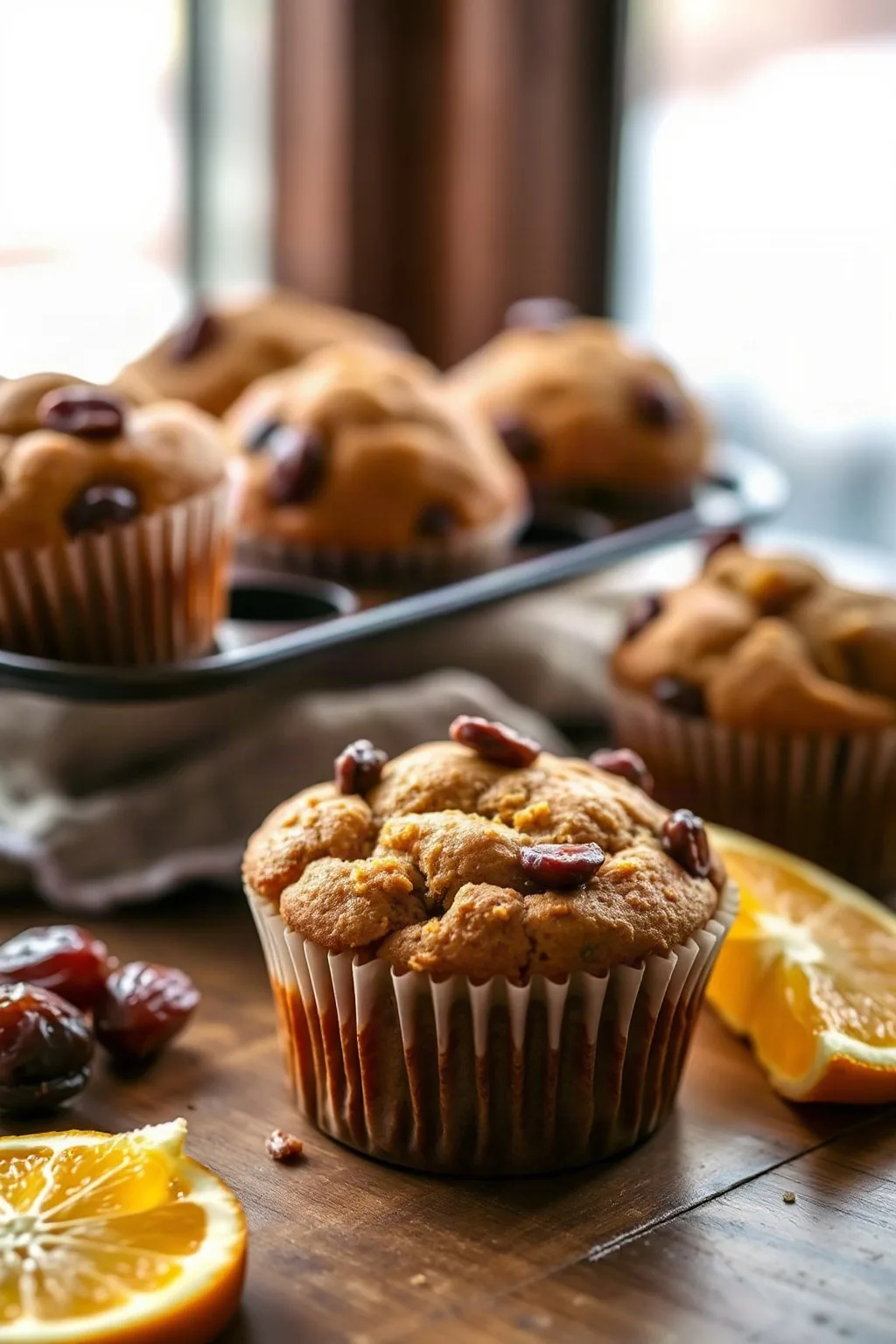 Muffins de Naranja con Dátiles