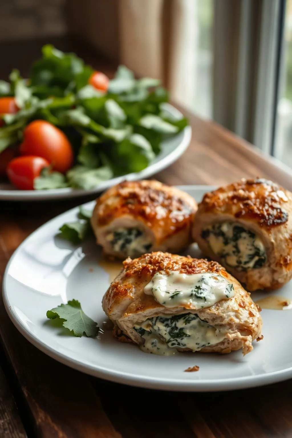 Poitrines de poulet farcies rôties au four