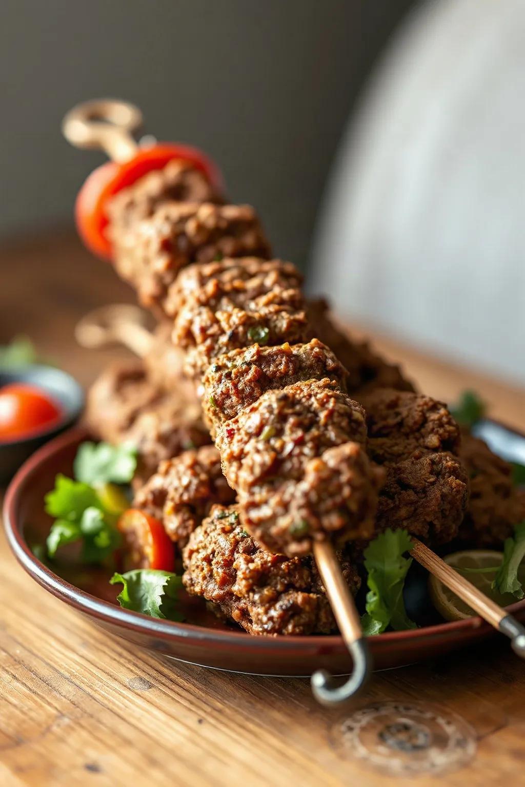 Kabob Koobideh: Persian Ground Meat Kabobs
