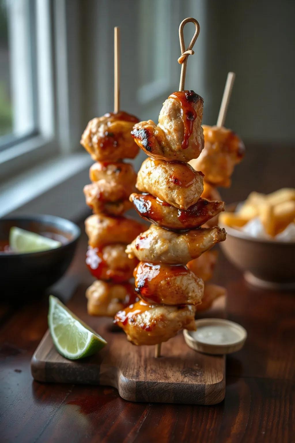 Delicious Honey Lime Chicken Skewers