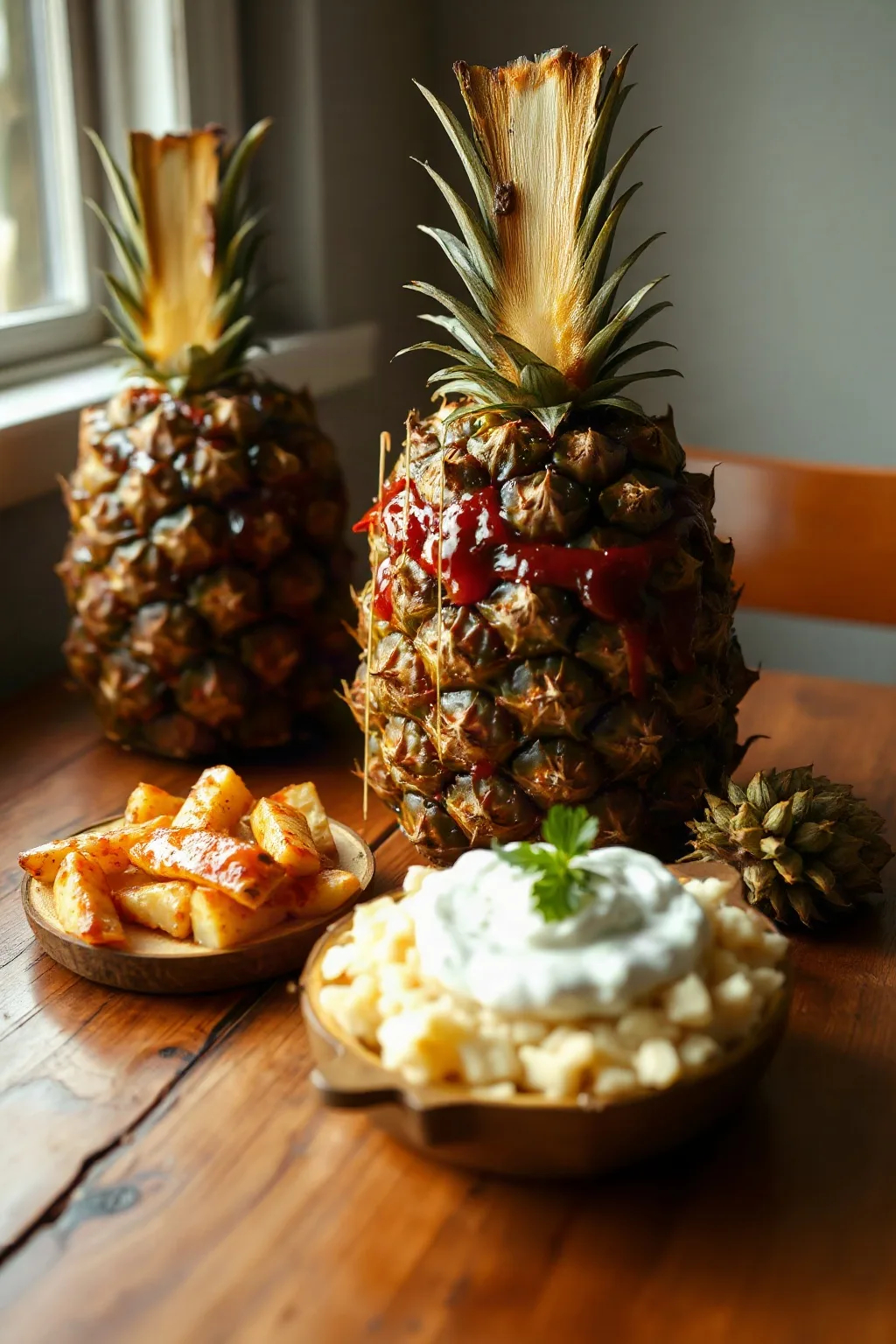 Smoked BBQ Stuffed Pineapple Delight