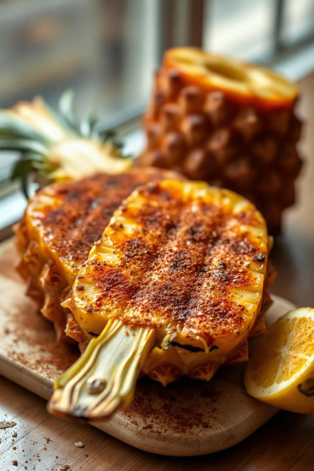 Brazilian Grilled Pineapple with Cinnamon Sugar