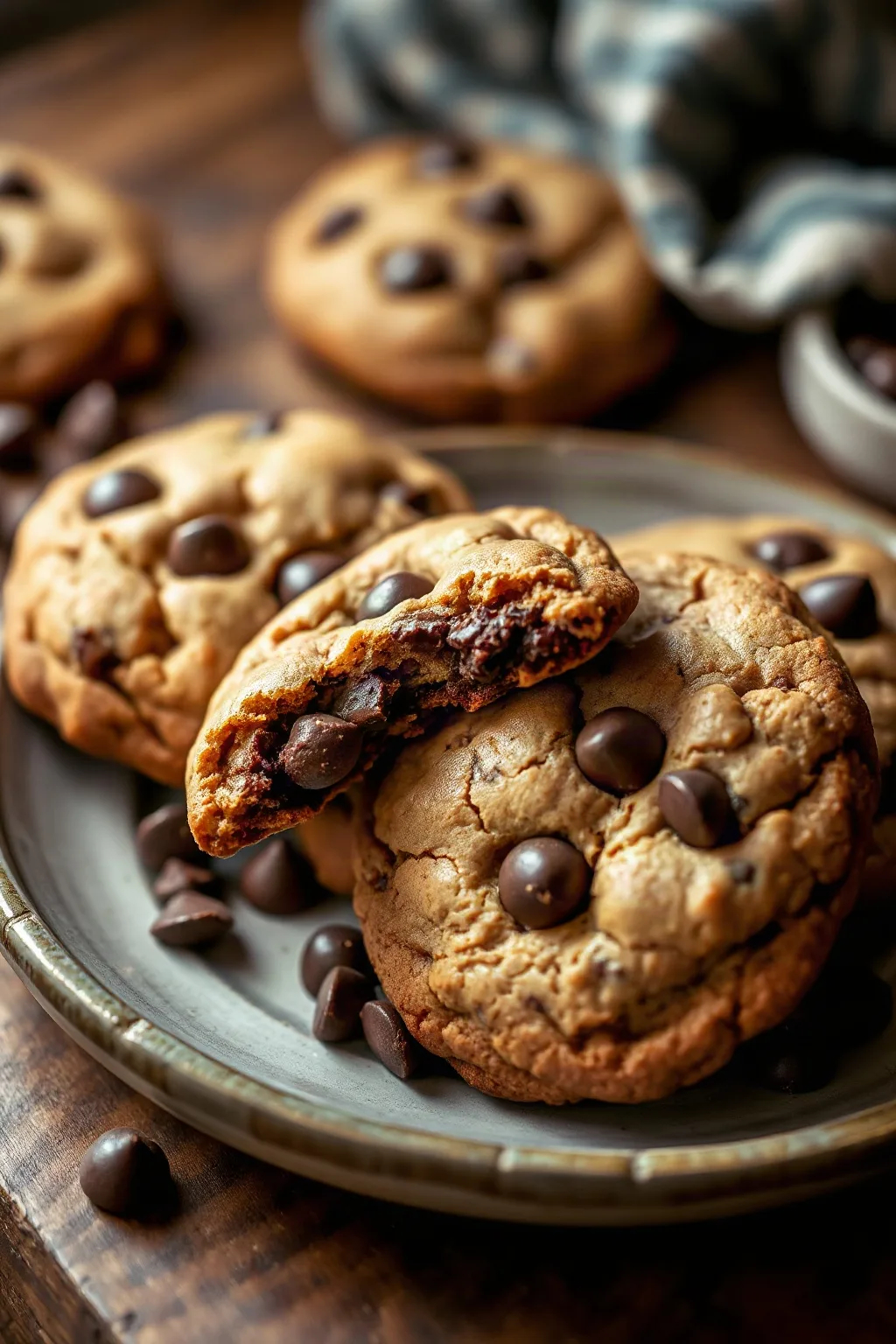 Biscuits aux pépites de chocolat sans gluten pour régimes spéciaux