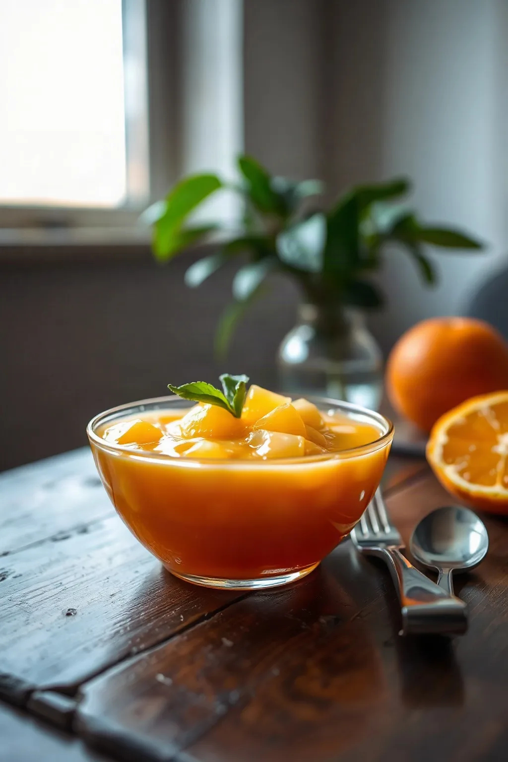 Délice de salade de gélatine aux mandarines
