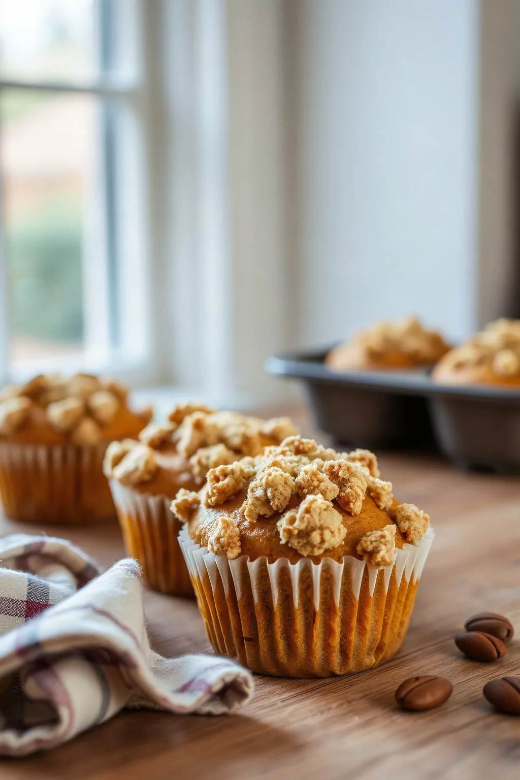 Addictive Pumpkin Muffins with Spiced Crumble