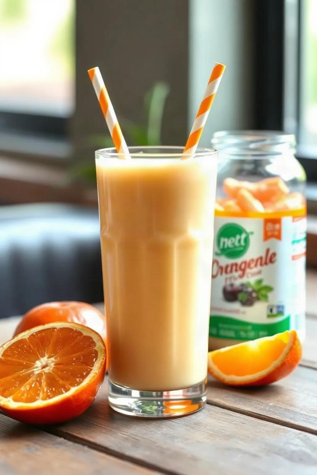 Milkshake Protéiné à l'Orange et à la Crème