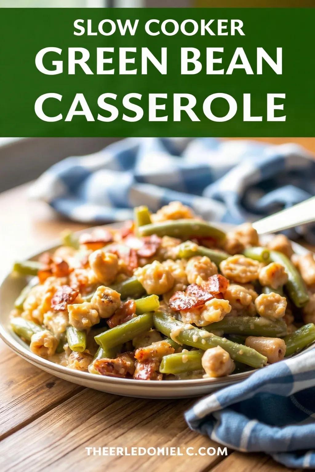 Slow Cooker Green Bean Casserole