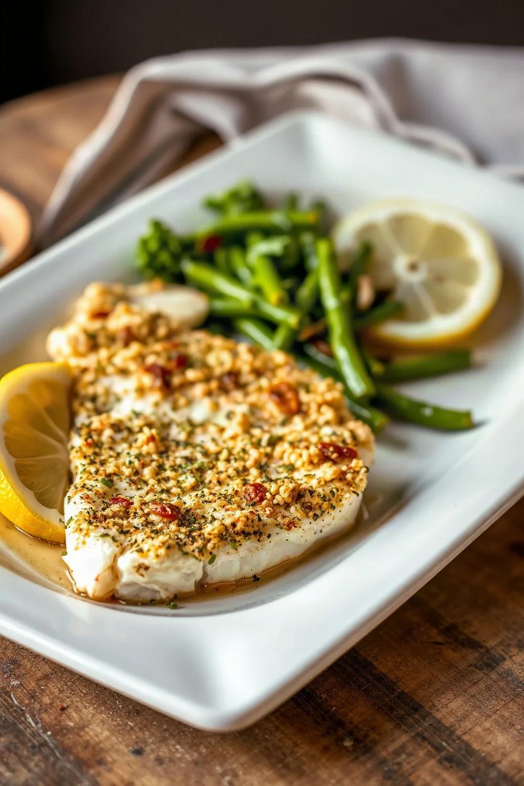 Super Grouper with Lemon Herb Crust