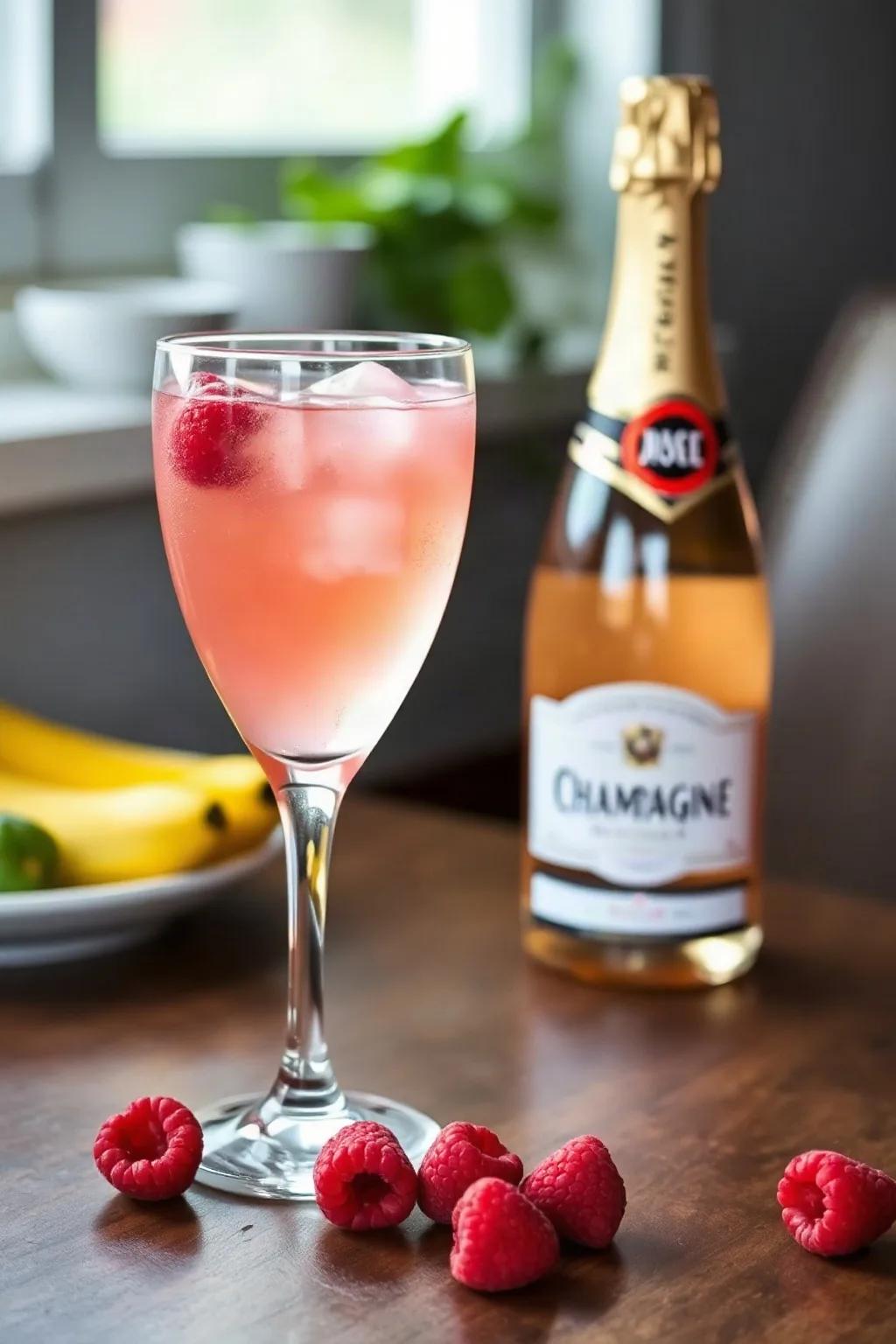 Receta de Cóctel Sin Alcohol de Champán Rosado