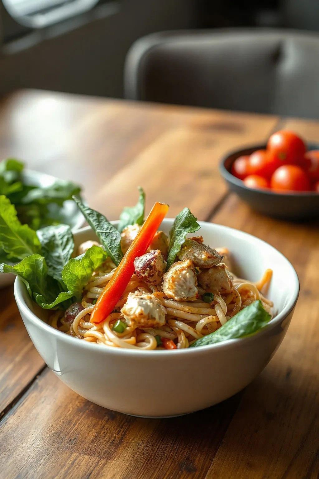 Ensalada Refrescante de Pollo y Fideos