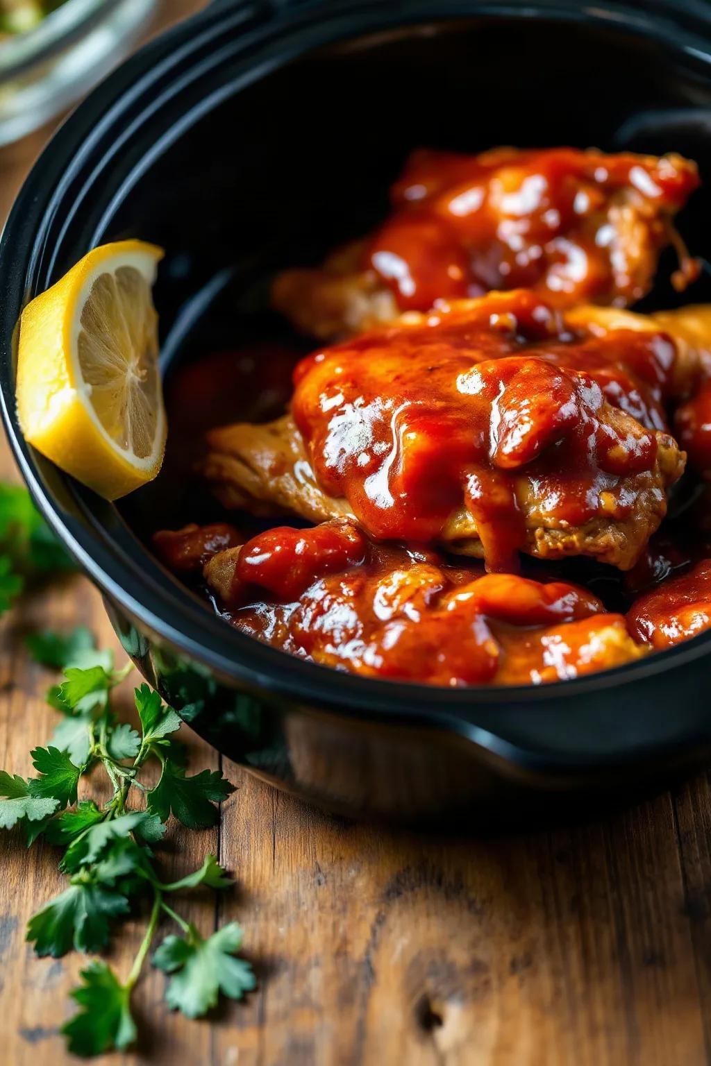 Poulet BBQ Zesté à la Mijoteuse